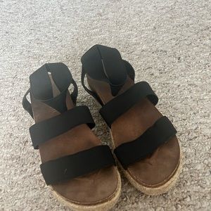 Madden Girl Black Espadrille Sandals